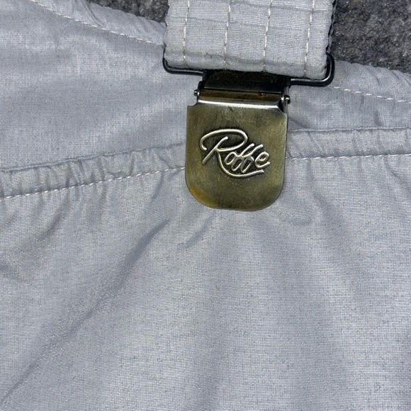 Vintage Roffe Snow Pants Womens Large Gray Bib Suspender Ski Insulated USA 80s - Picture 7 of 16